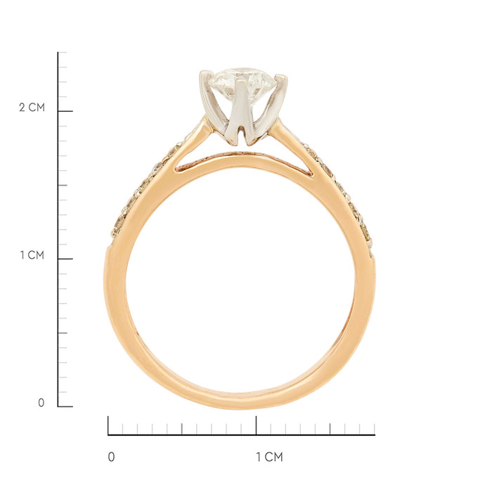 Кольцо из золота 585 пробы c бриллиантами, Л 0614 4182 за 90000