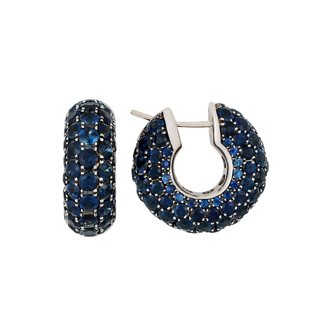 Серьги из золота 750 пробы c сапфирами, Ц О007 2302 за 280000