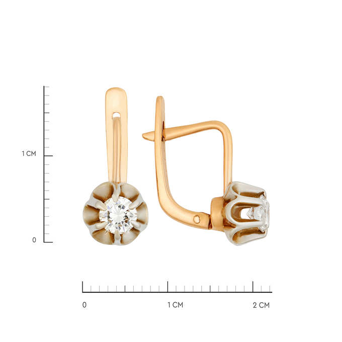 Серьги из золота 583 пробы c бриллиантами, Л 1207 0768 за 139000