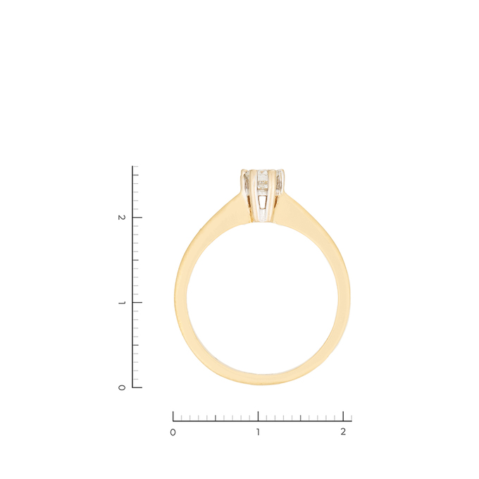 Кольцо из золота 750 пробы c 1 бриллиантом, Л 0910 8223 за 67600
