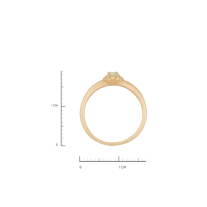 Кольцо из золота 585 пробы c бриллиантом, Л 4107 5242 за 16800