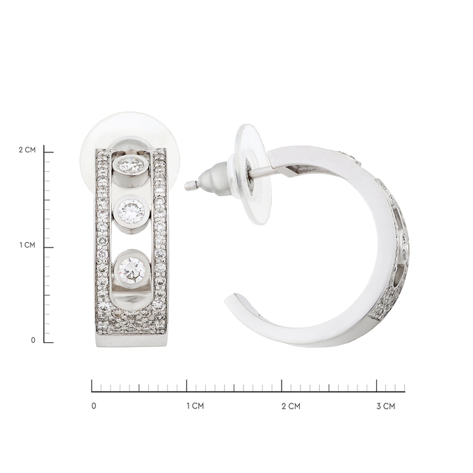 Серьги из золота 750 пробы с бриллиантами, Л 0910 9180 за 108000