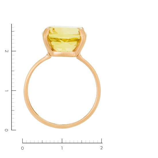 Кольцо из красного золота 585 пробы c 1 цитрином, Л32084865 за 38320