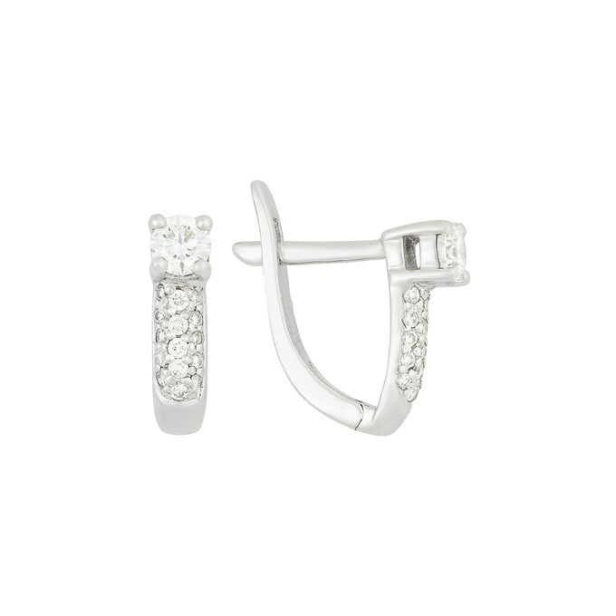 Серьги из золота 585 пробы с бриллиантами, Ц О007 5105 за 59000