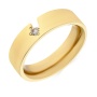 Кольцо из желтого золота 585 пробы c 1 бриллиантом 021789 фото 1