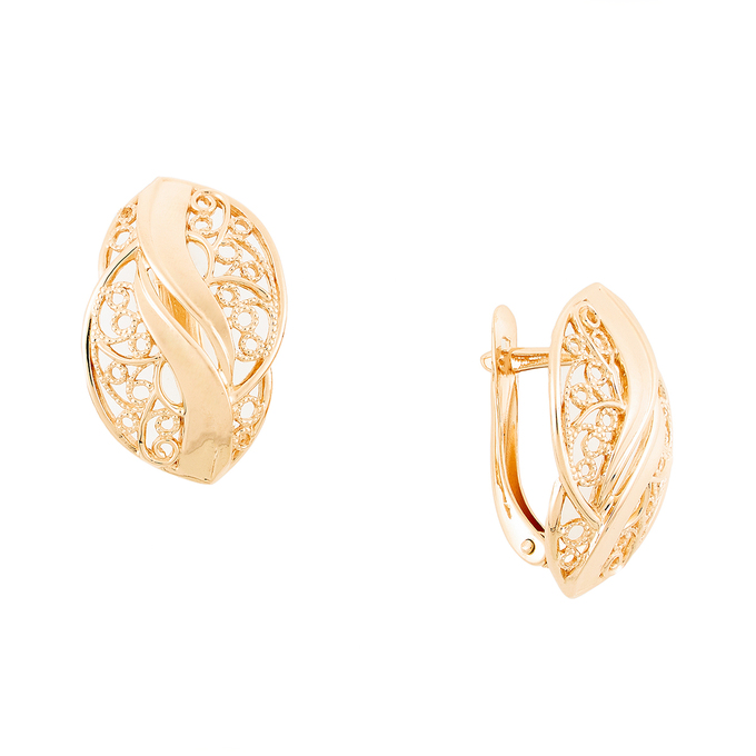Серьги из красного золота 585 пробы