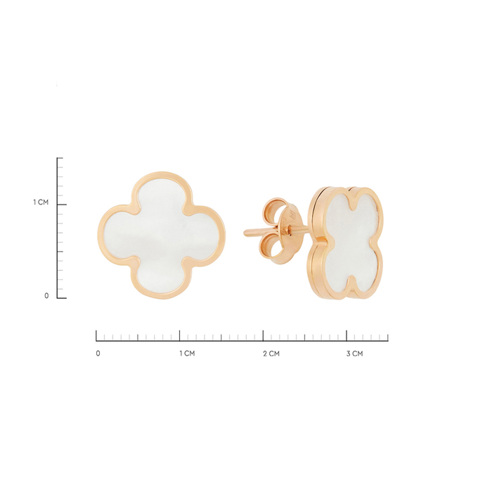 Серьги из золота 585 пробы c перламутром, К 0000 5678 за 37800