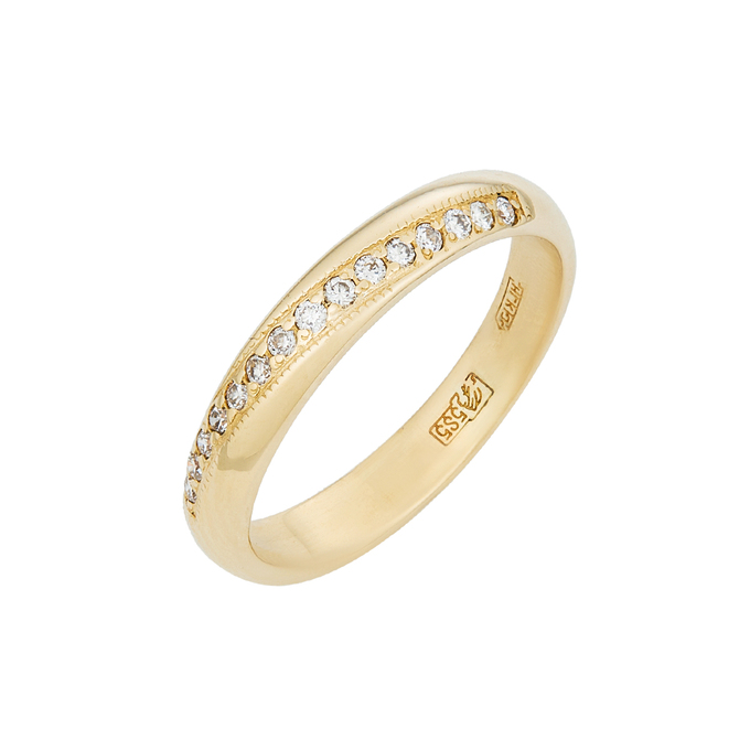 Кольцо из золота 585 пробы c бриллиантами