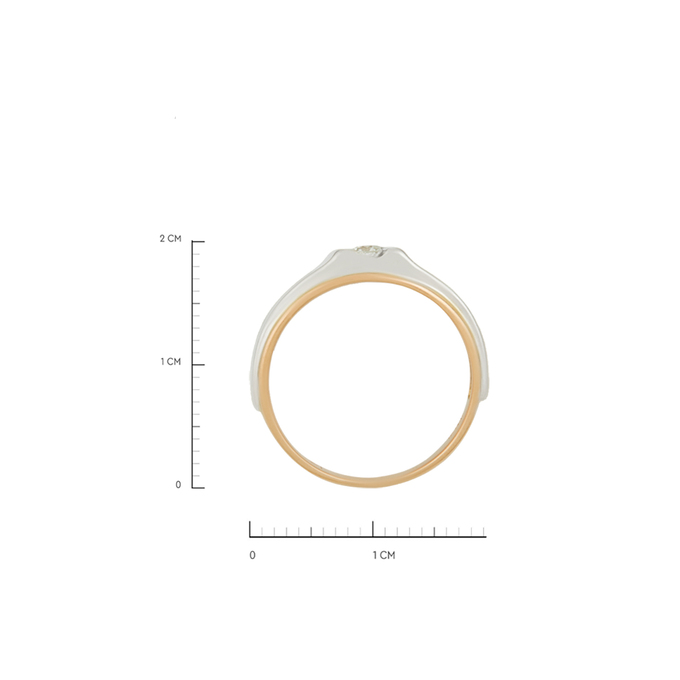 Кольцо из золота 585 пробы c бриллиантом, Л 2212 9828 за 22000