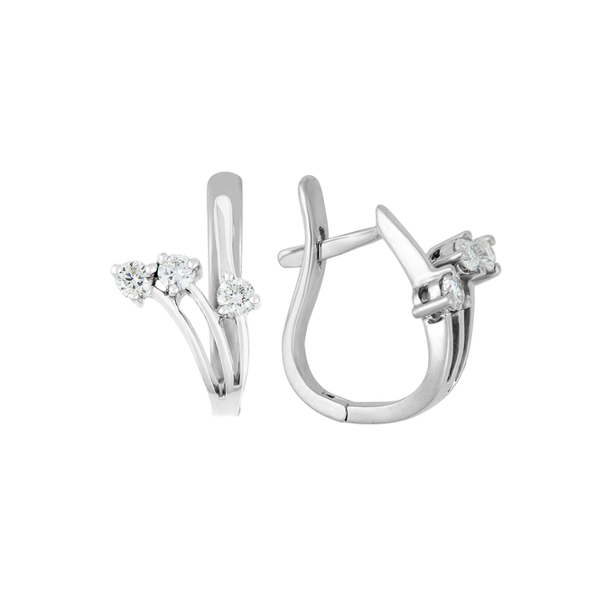 Серьги из золота 585 пробы c бриллиантами, Л 2810 9117 за 28800