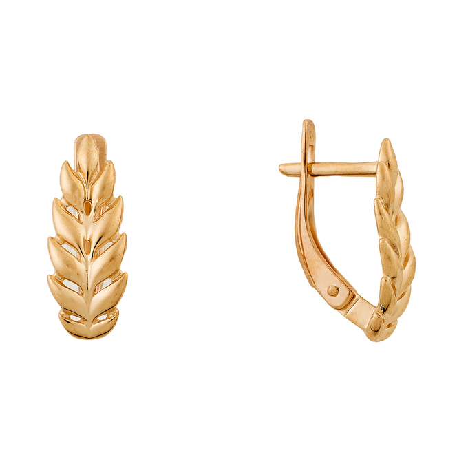 Серьги из красного золота 585 пробы