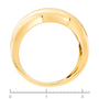 Кольцо из желтого золота 750 пробы c 16 бриллиантами и 13 цвет. сапфирами Л19103530 фото 4