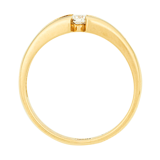 Кольцо из желтого золота 750 пробы c 1 бриллиантом, Л33037205 за 23250