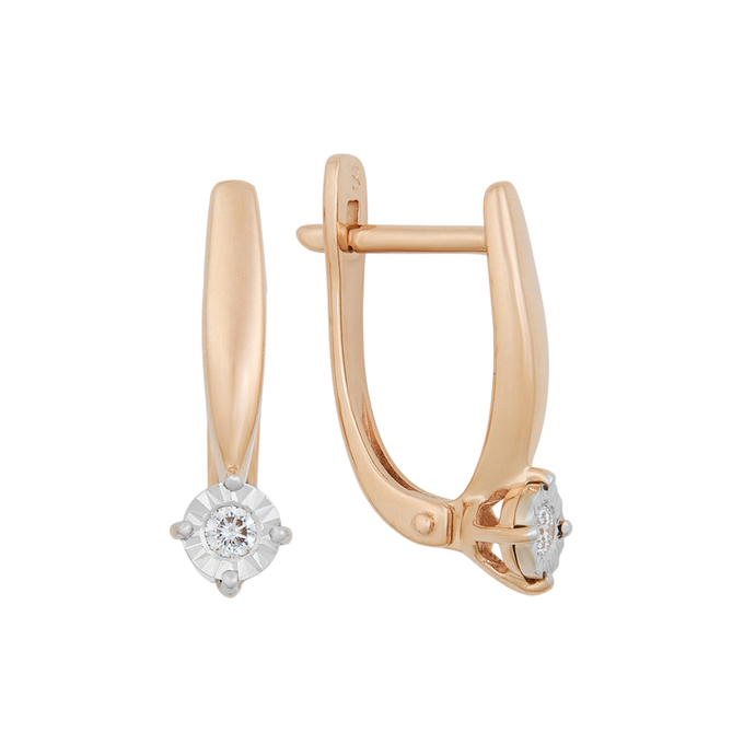 Серьги из золота 585 пробы c бриллиантами, К 0000 3869 за 29800