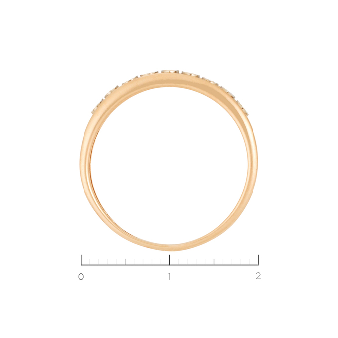 Кольцо из золота 585 пробы c 9 бриллиантами, Л 2316 0763 за 16720