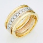 Кольцо из комбинированного золота 585 пробы c 23 бриллиантами Л04073478 фото 1