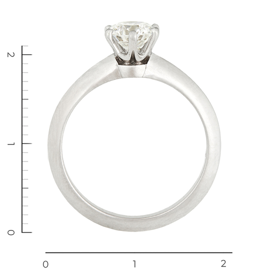 Кольцо из белой платины 950 пробы c 1 бриллиантом, Л33085419 за 700000