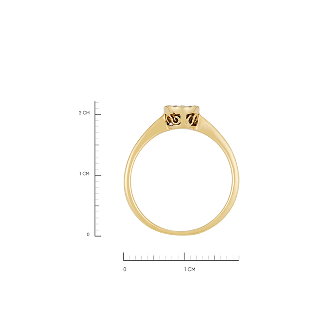 Кольцо из золота 750 пробы c 16 бриллиантами, Л 6201 5320 за 20940