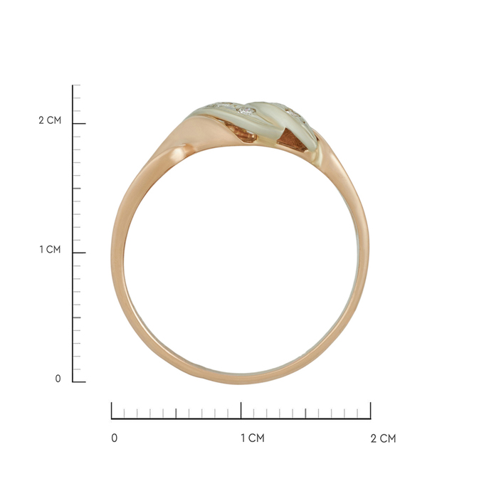 Кольцо из золота 585 пробы c бриллиантами, Л 4609 1975 за 26800