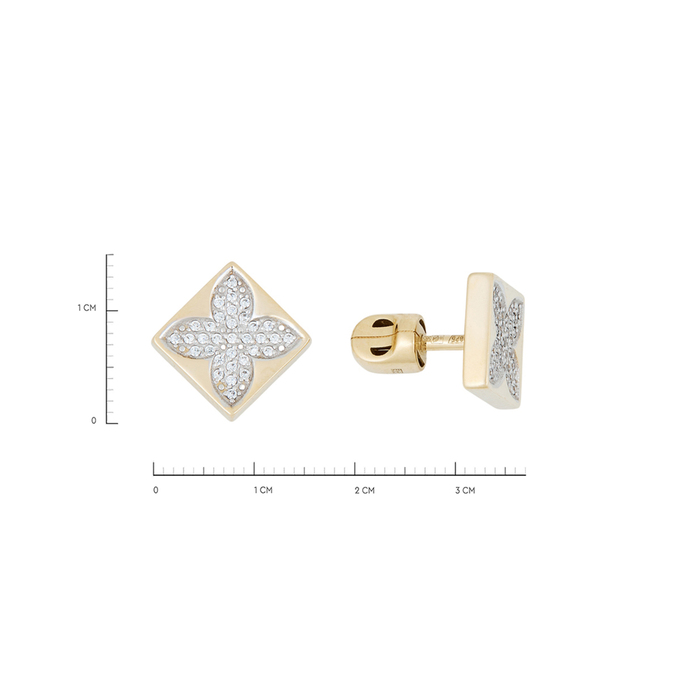 Серьги из золота 585 пробы c фианитами, К 0000 2426 за 28900