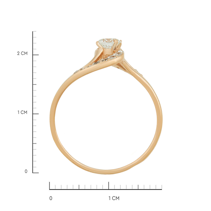 Кольцо из золота 585 пробы c бриллиантами, Л 3309 6478 за 48720