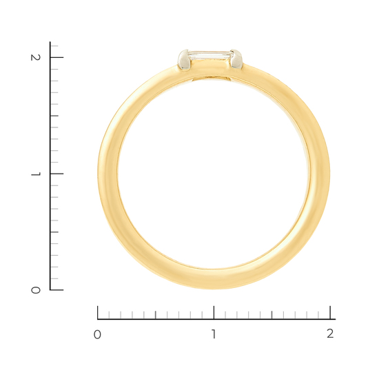 Кольцо из комбинированного золота 750 пробы c 2 бриллиантами, Л36061045 за 119000