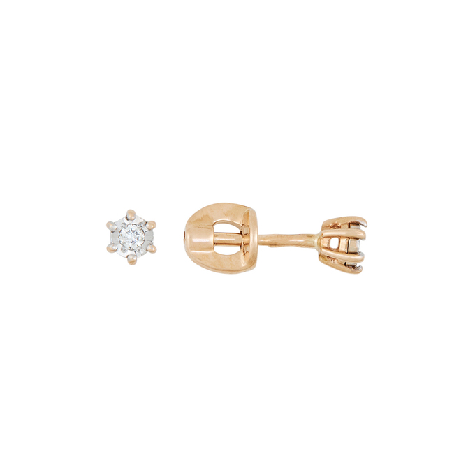 Серьги из золота 585 пробы c бриллиантами, Л 6602 1678 за 11200