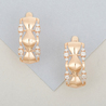 Серьги из красного золота 585 пробы c фианитами