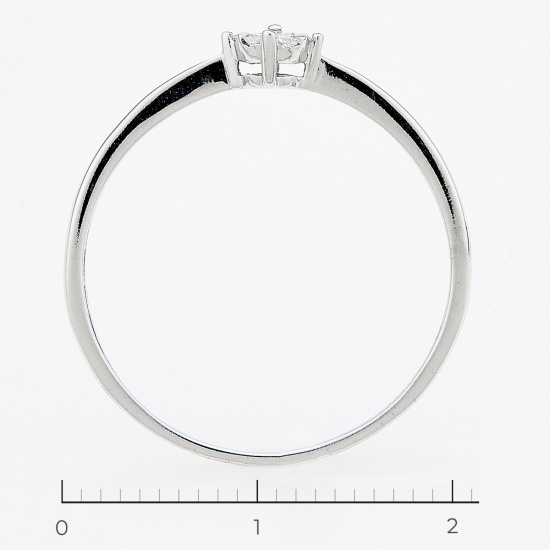 Кольцо из белого золота 585 пробы c 7 бриллиантами, Л30125396 за 5600