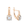 Серьги из золота 585 пробы c 26 фианитами
