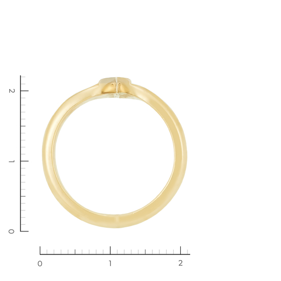 Кольцо из комбинированного золота 585 пробы c 1 бриллиантом, Л24141741 за 64720