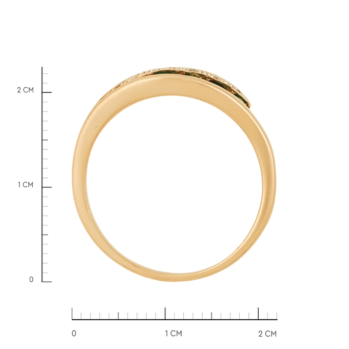 Кольцо из золота 585 пробы c изумрудами и бриллиантами, Л 2811 9998 за 58000