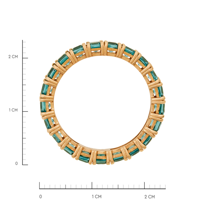 Кольцо из золота 585 пробы c синтетическими камнями, Л 4107 3431 за 40160