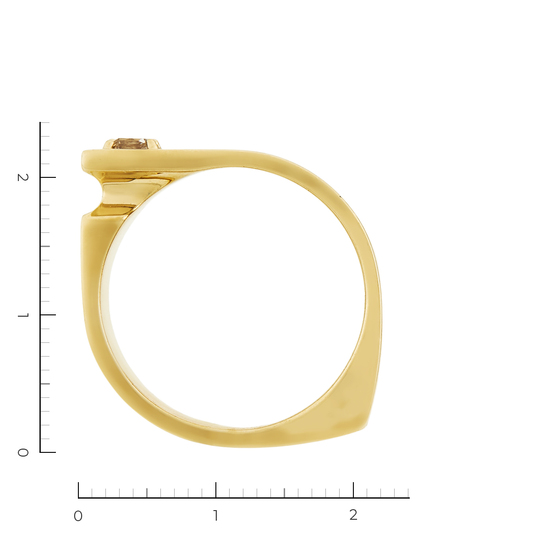 Кольцо из желтого золота 585 пробы c 1 бриллиантом, Л18103080 за 119900