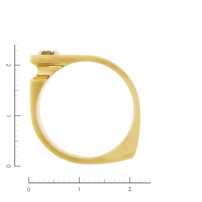 Кольцо из желтого золота 585 пробы c 1 бриллиантом, Л 1810 3080 за 119900