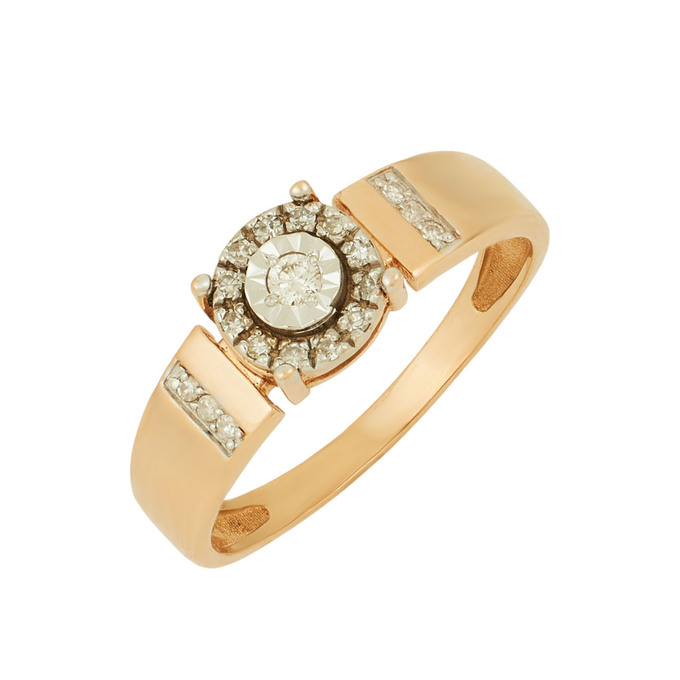 Кольцо из золота 585 пробы c бриллиантами, Л 3911 4383 за 30320