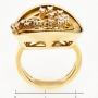 Кольцо из желтого золота 585 пробы c 15 бриллиантами Л43045044 фото 4