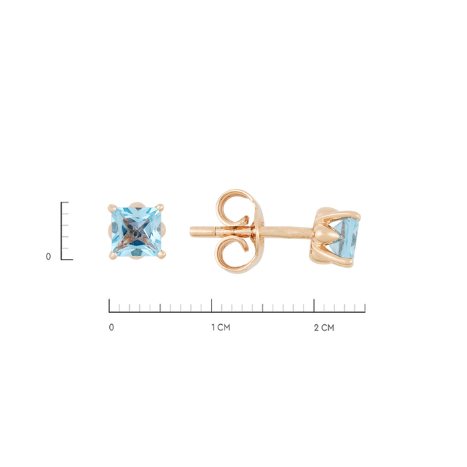 Серьги из золота 585 пробы c топазами, Л 3308 2311 за 11200