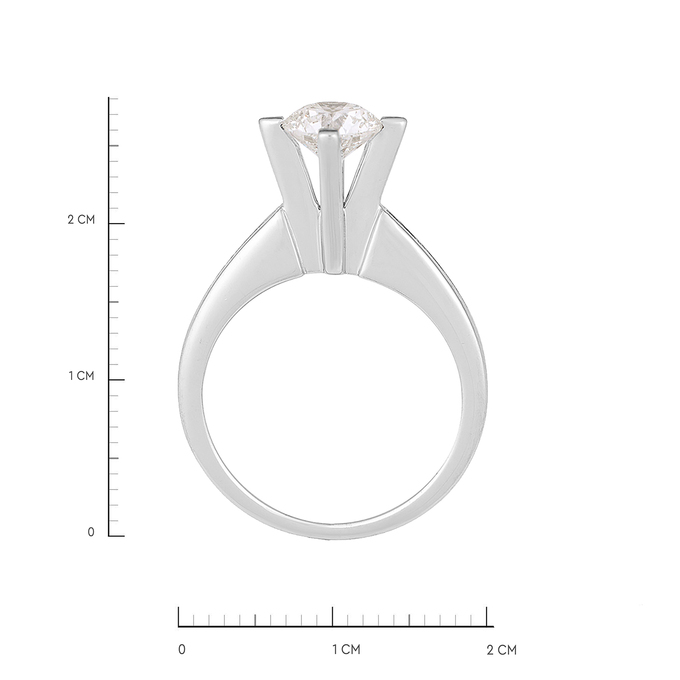 Кольцо из золота 750 пробы c бриллиантом, Л 4107 2311 за 350000