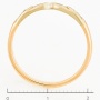 Кольцо из комбинированного золота 585 пробы c 4 бриллиантами Л48064841 фото 3