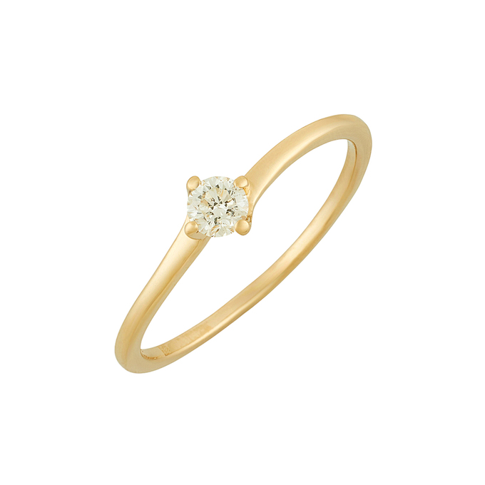 Кольцо из золота 585 пробы c бриллиантом, Л 0408 6695 за 30800