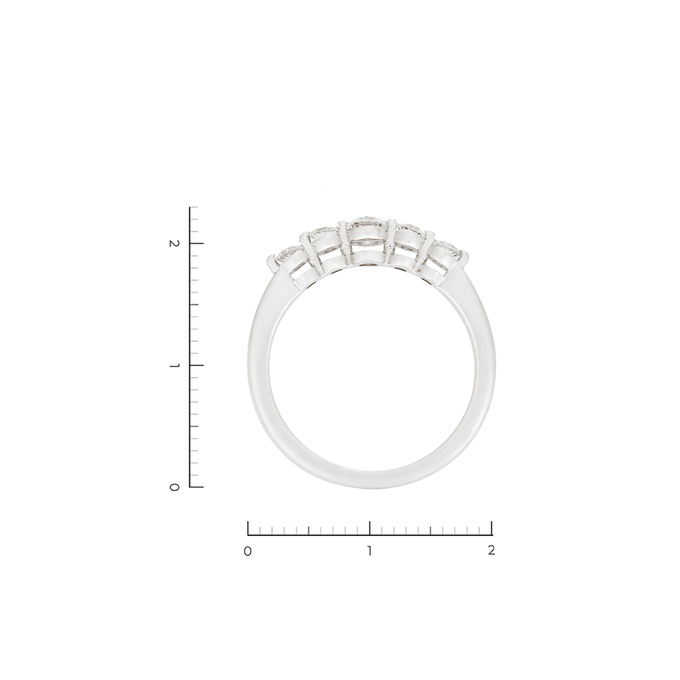 Кольцо из золота 585 пробы c 5 бриллиантами, Л 4608 7490 за 43600