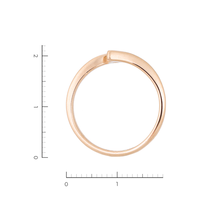 Кольцо из красного золота 585 пробы c 1 бриллиантом, Л 4507 2585 за 17850