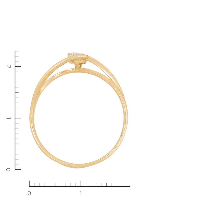 Кольцо из золота 585 пробы c 1 бриллиантом, Л 3012 8257 за 16000