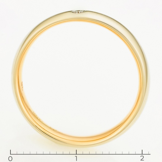Кольцо из комбинированного золота 585 пробы c 1 бриллиантом, Л35058506 за 16750
