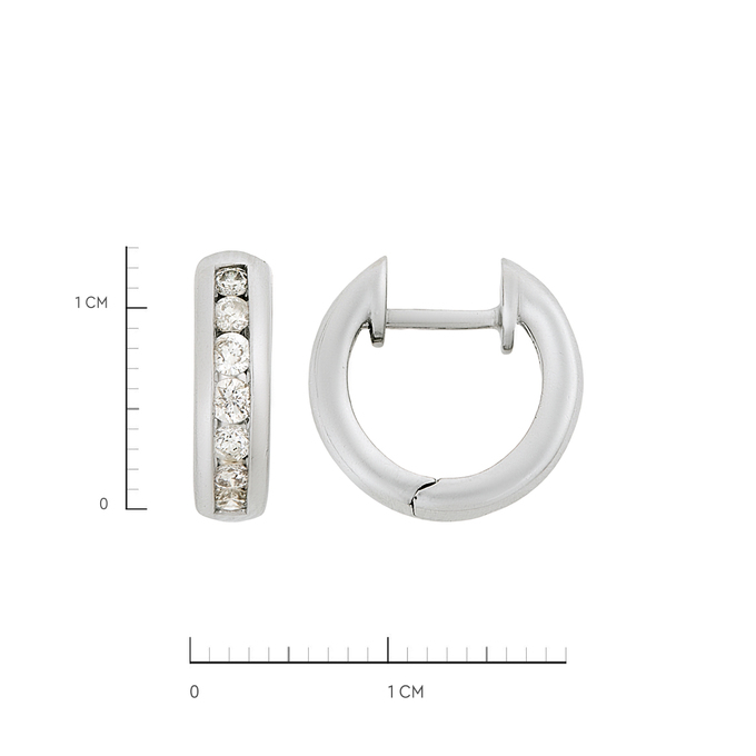 Серьги из золота 585 пробы c бриллиантами, Ц О007 1114 за 50900