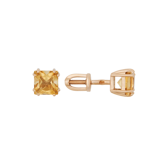 Серьги из золота 585 пробы c цитринами, К 0000 4137 за 22000