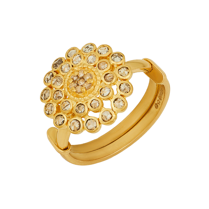 Кольцо из золота 916 пробы c бриллиантами