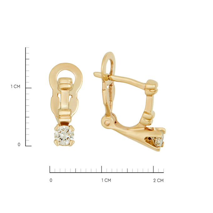 Серьги из золота 585 пробы c бриллиантами, Л 3307 9265 за 55840