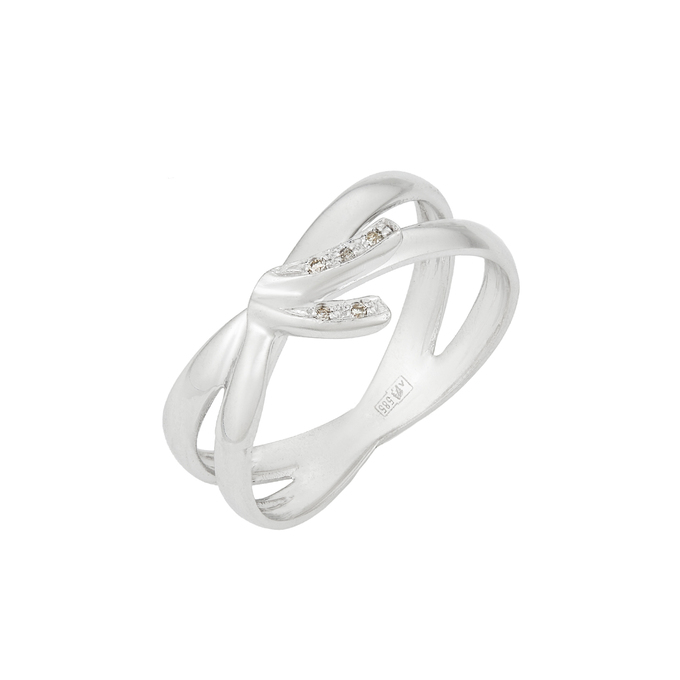 Кольцо из золота 585 пробы c бриллиантами